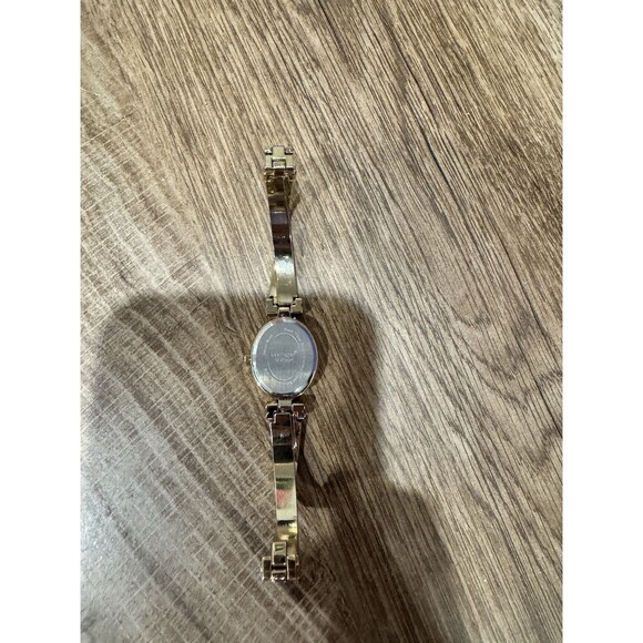 Armitron Women 75-5325Gp Fashion Pave Gold Tone Oval Quartz Analog 19mm Watch 7" - Picture 4 of 4